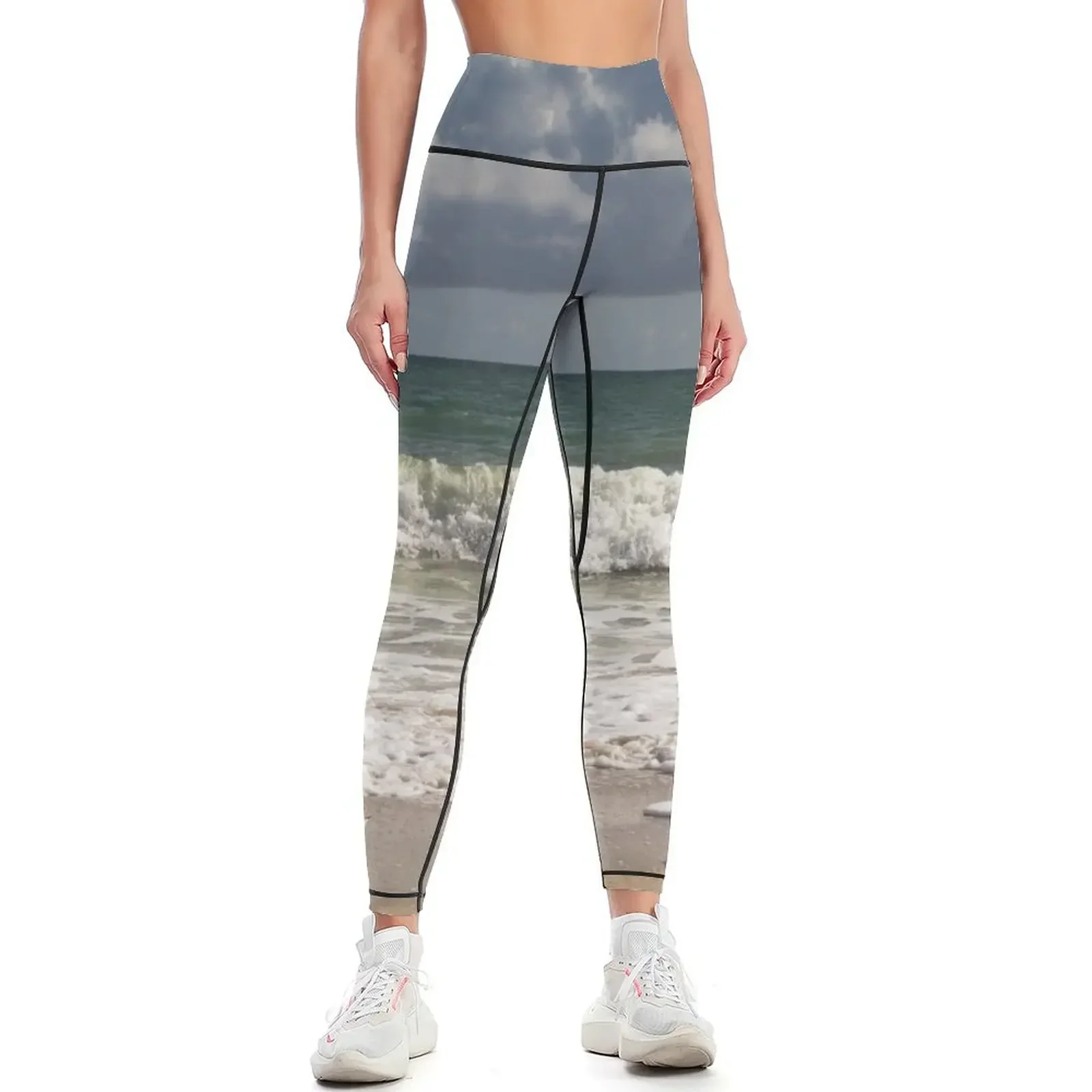 

Atlantic ocean coastal scenery Leggings leggins push up woman Legging sport Clothing fitness Sports pants for Womens Leggings