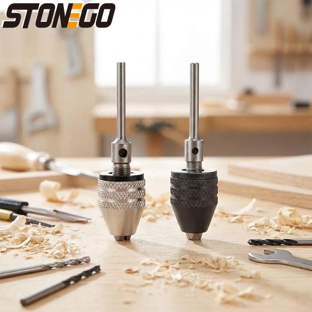 Keyless Drill Chuck Adapter Bit Converter Round Shank 235 300 Hex Quick Change From Zero Point Three To Three Point Four mm