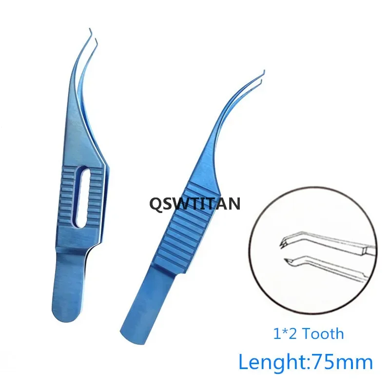 Ophthalmic Forceps Titanium Colibri beaked Toothed Forceps Fine Pierse Tweezers Dental Ophthalmic Surgical Instrument