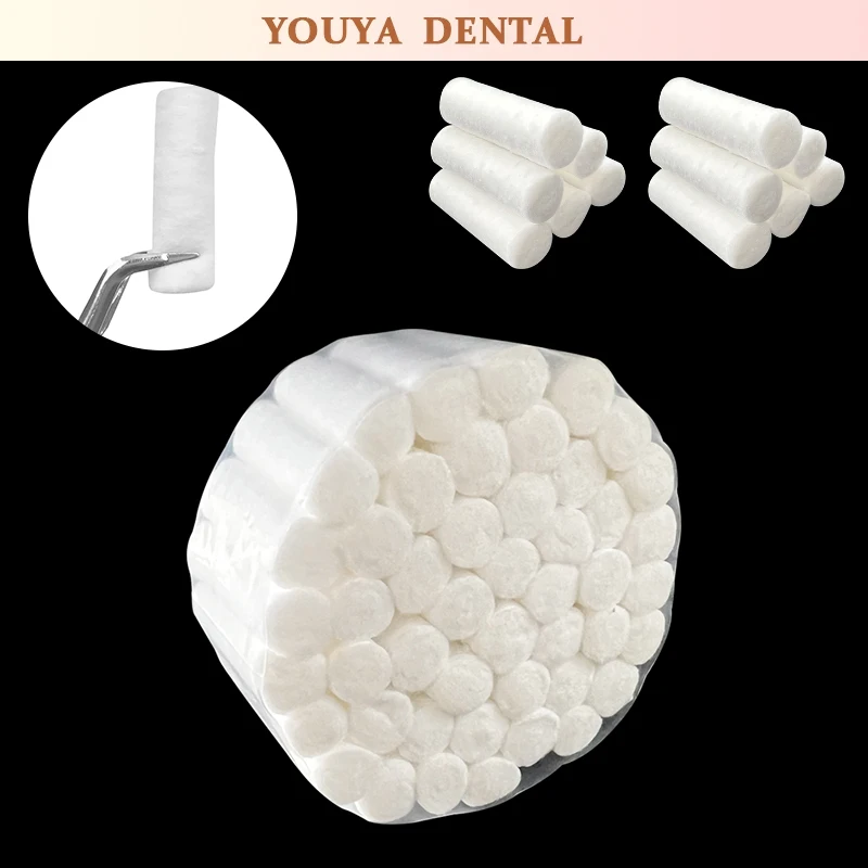 

250pcs Disposable Dental Cotton Rolls Medical Absorbent Cotton Cleaning Teeth Whitening Disinfecting Cotton Dental Consumables