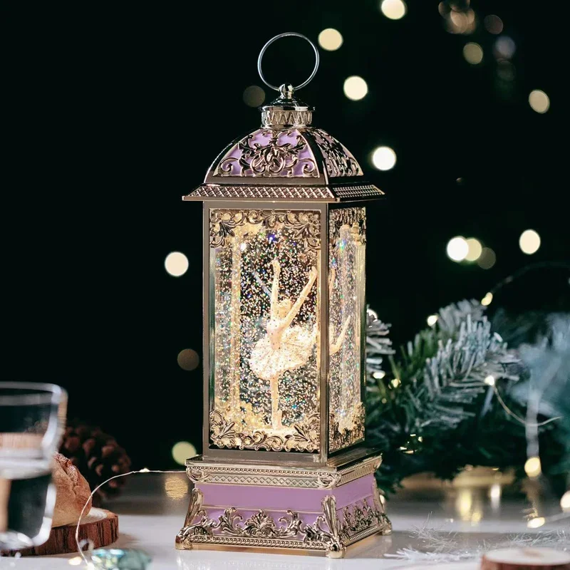 

Музыкальная шкатулка с ветровым фонарем, музыкальная шкатулка, детский танцевальный балет, хрустальный шар, подарок на день рождения для девочки и девочки, принцесса