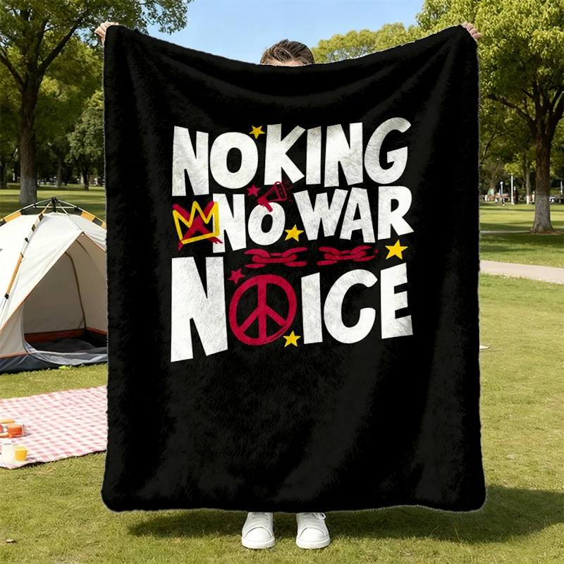 No Masters No War Flannel Blanket, Gift