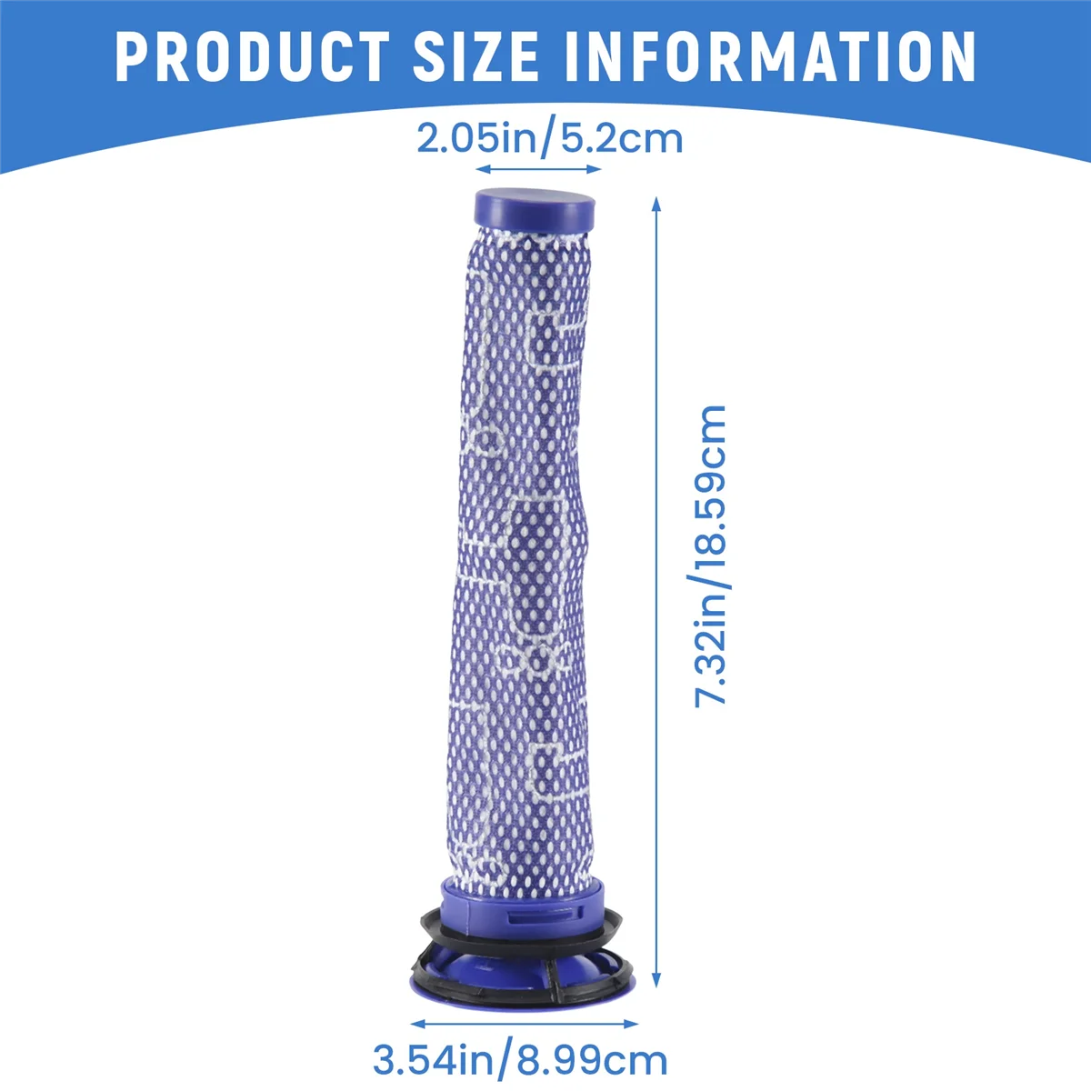 ยอดนิยม 2 Pack REPLACEMENT Pre Filters สําหรับ Dyson สูญญากาศสําหรับ Dyson V6 V7 V8 DC59 DC58 แทนที่ Part 965661   01