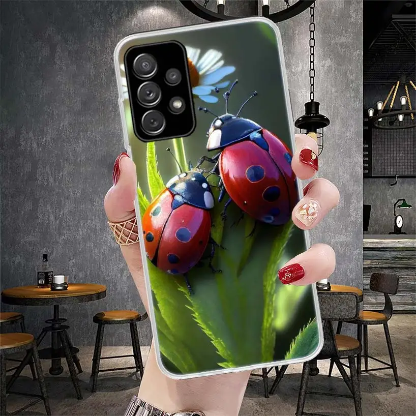 Insect Seven-Star ladybug Phone Case For Samsung Galaxy A71 A51 A41 A31 A21S A11 A70 A50 A40 A30 A20E A10S A20S A6 A7 A8 A9 + So