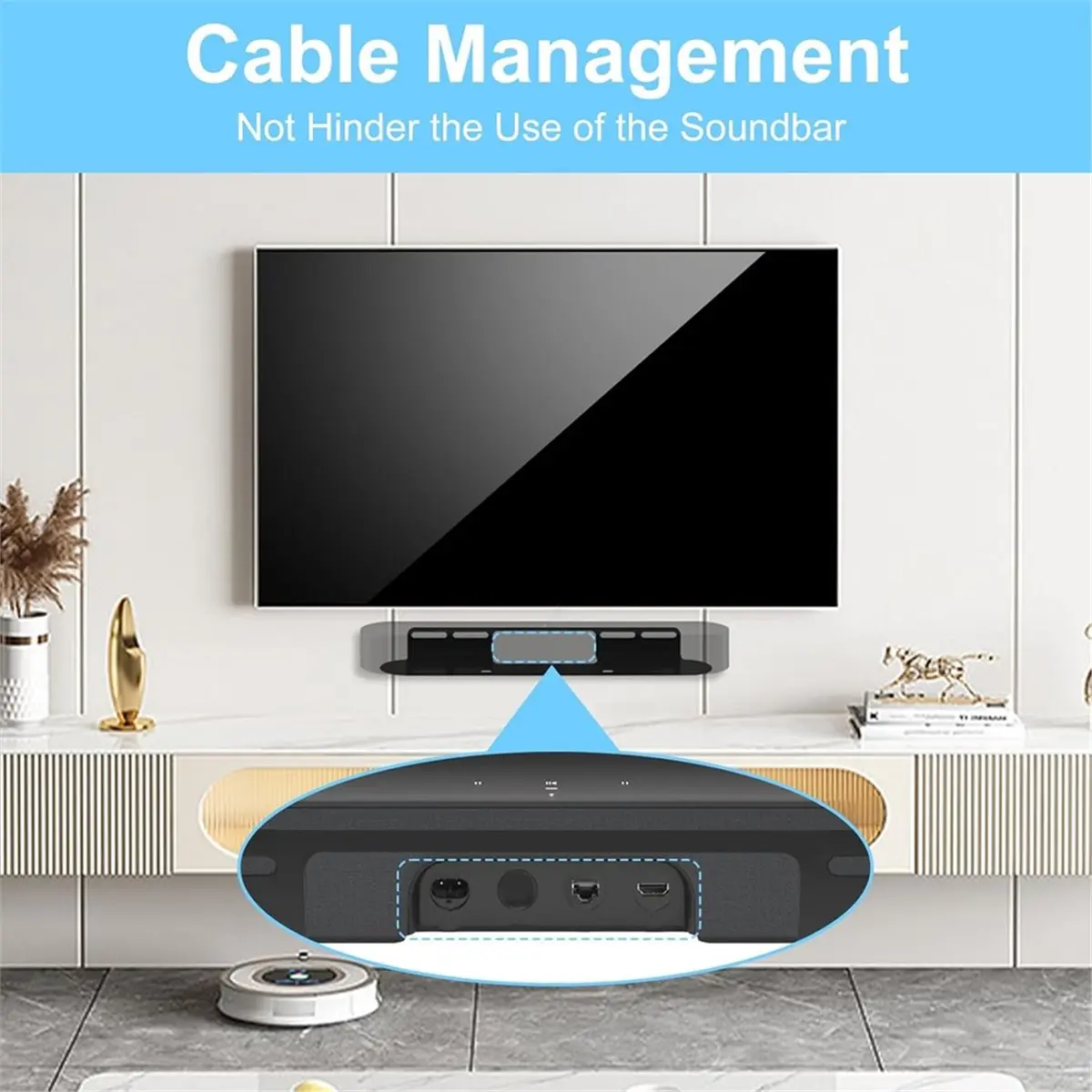 Soporte de Pared para Barra de Sonido 828 Mega Sale, Compatible con Sonos Beam Gen 2 y Gen 1, con Kit de Herrajes