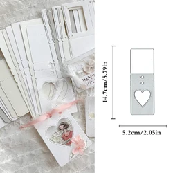 Square Love Photo Frame Metal Die DIY Scrapbooking Greeting Card Mold Crafts Cutting Dies 2024 New Arrivals