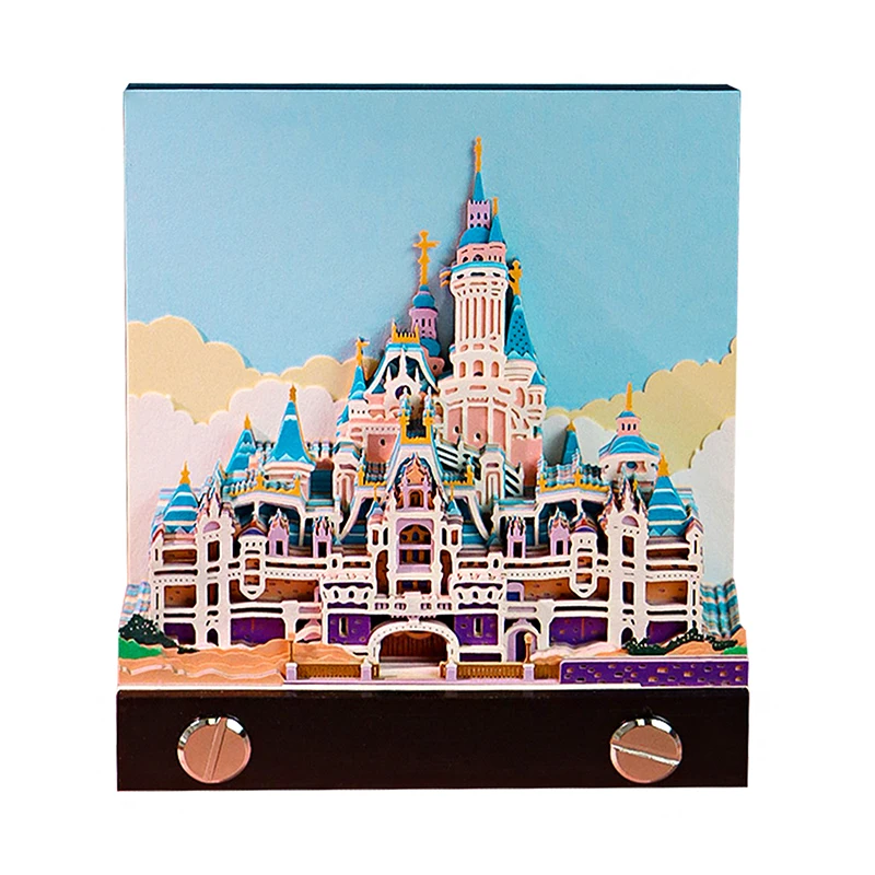 Castle Desk Calendar 2025 Calendar Memo Pad Creative Desk Calendar DIY Notes Notepad 3D Art Calendar Paper Carving Gift House