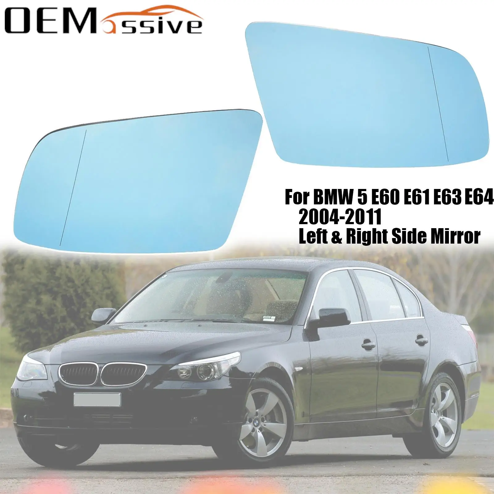 

For BMW 5 Series E60 E61 2003-2011 Front Left&Right Side Heated Mirror Electric Clear In Rain Auto Parts 51167065081 51167065082