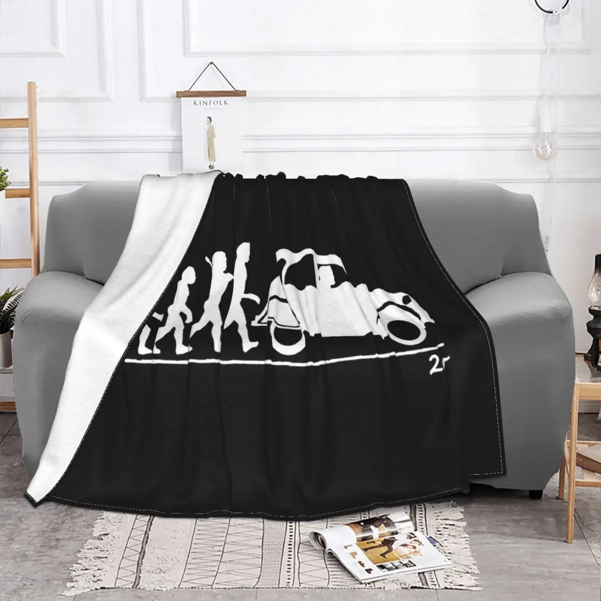 Evolution Of Man Citroen 2Cv Classic Car Unisex T- New Design Science Rock Pride Pattern Children Beautiful Throw Blanket