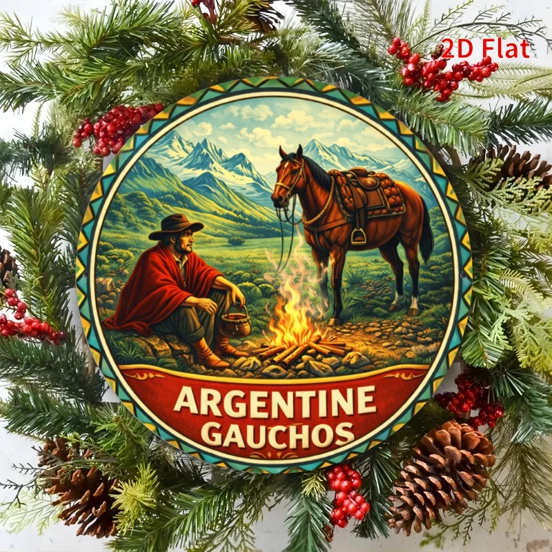 2D Flat, Decorative Sign 2D Flat, 1pc 2D Flat 20x20cm Metal Decorative Painting - 