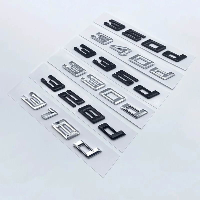 

New Font 316d 318d 320d 325d 328d 330d 335d GT ABS Numbers Letters Emblem for BMW 3 Series E90 E46 F30 Car Trunk Logo Sticker