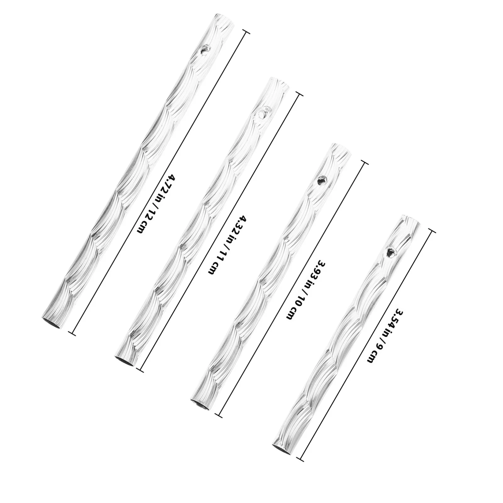 20 قطعة أنابيب الرياح المعدنية DIY استبدال أجزاء لملحقات جرس الرياح صياغة أنابيب حديقة معلقة الديكور #5