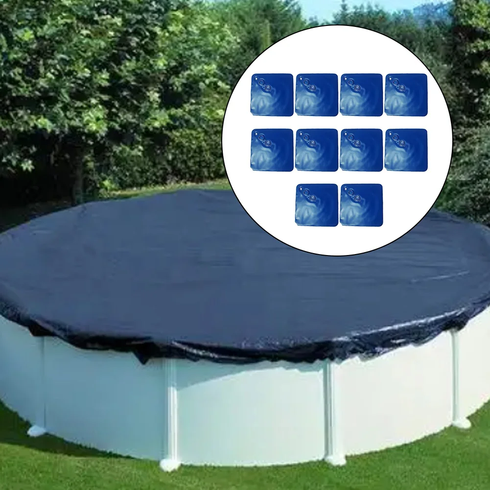 10pcs Winter PVC Pool Cover Weight Bags With Hooks For Above-Ground Pools Heavy Duty Winter Pool Cover Hanging Bags