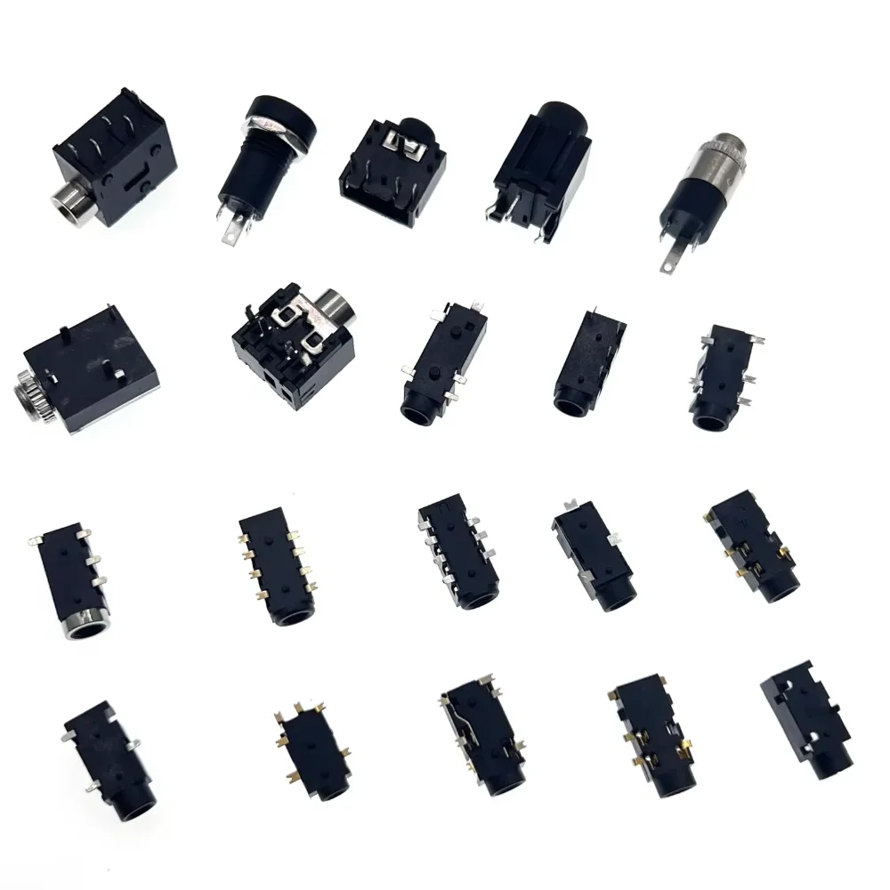 10PCS 2.5 3.5MM Headphone Jack Audio Video Female Dual Channel Stereo Socket Stereo Solder Panel Mount PJ-210B PJ-392