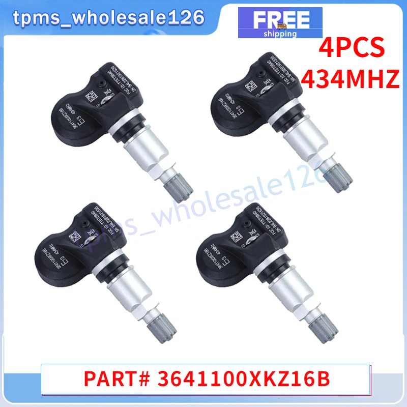 4PCS Tire Pressure Monitor System Sensor 3641100XKZ16B For Great Wall Haval H6 TPMS 434MHZ