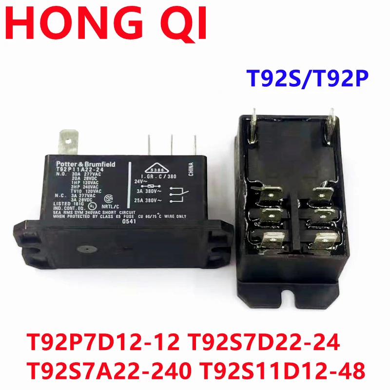 1PCS Original New Relay T92S7D12-12 T92S7D12-24 T92P7D12-12 T92P7D12-24 T92P7D22-12 T92P7D22-24 12VDC 24VDC 30A 6PIN