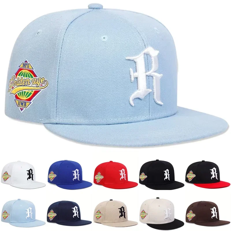 Unisex R Letter Side Planet Embroidery Hip-hop Hats Spring Autumn Adjustable Casual Snapback Baseball Caps Outdoor Sunscreen Hat