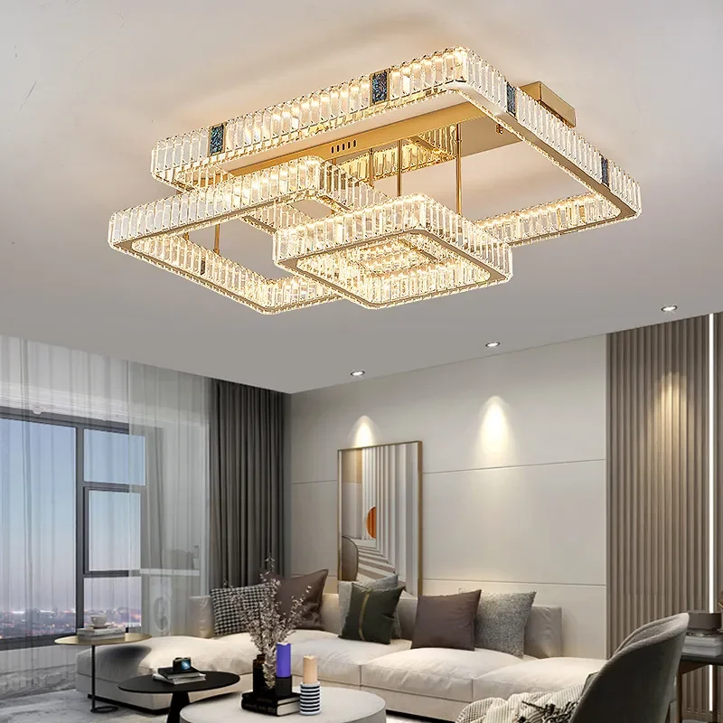 for Modern Simple Creative Personality Light Luxury Crystal Ceiling Lamp for Living Room Dining Room Bedroom Lighting from