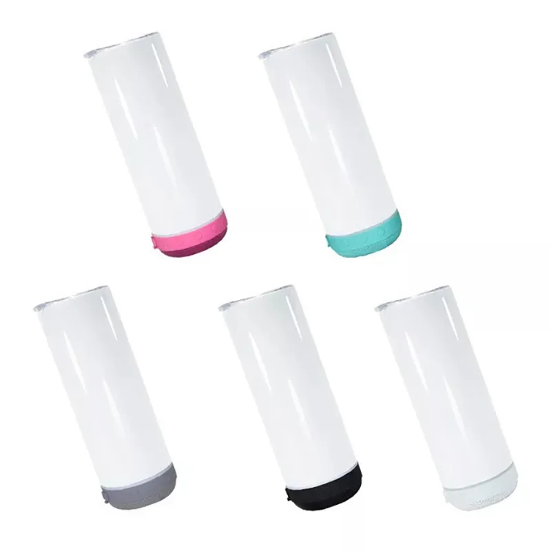 Sublimation Blank 20oz Digital Wireless Music Speaker Water Bottle Cup Straight Tumbler Speaker Sublimation Tumblers Thermoses