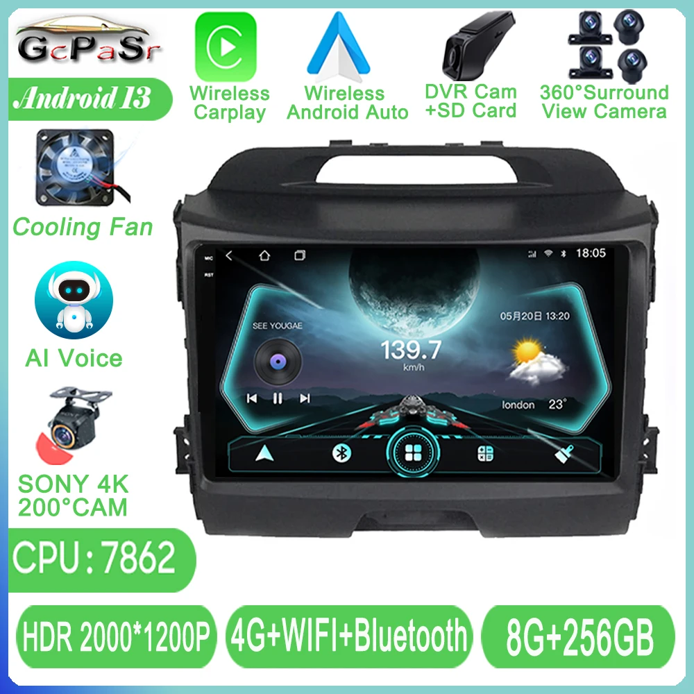 

Car Navigation Android For KIA Sportage 3 2010 - 2016 Auto Radio No 2din Player Dash Screen Head Unit Bluetooth High-performance