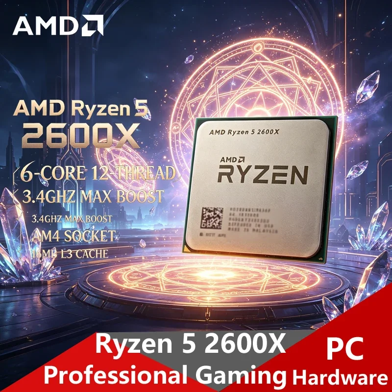 amd-ryzen-5-2600x-am4-unlocked-gaming-cpu-6-core-12-thread-36ghz-boost-95w-oem-tray-chip-no-box-for-custom-pc-build