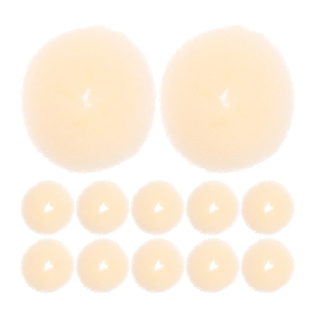 12 قطعة من صانعة الشعر على شكل كعكة الدونات للفتيات - أداة تشكيل كعكة سهلة الاستخدام لتصفيفة الشعر السريعة، شعر دونات ذو ملمس ناعم #3