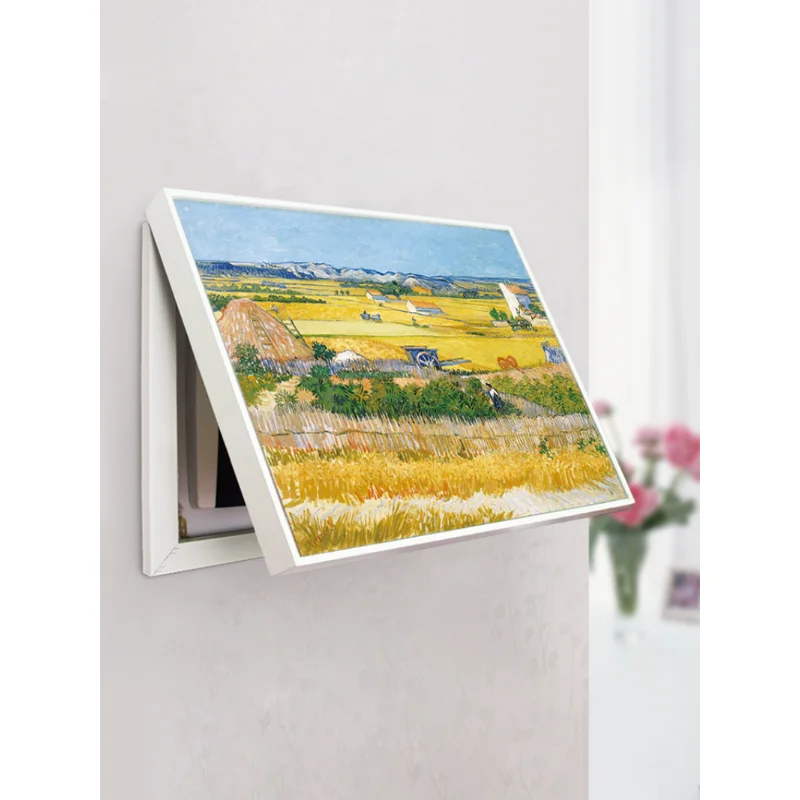 

Modern European meter box decorative painting simple living room entrance blocking distribution box electric gate box Monet van