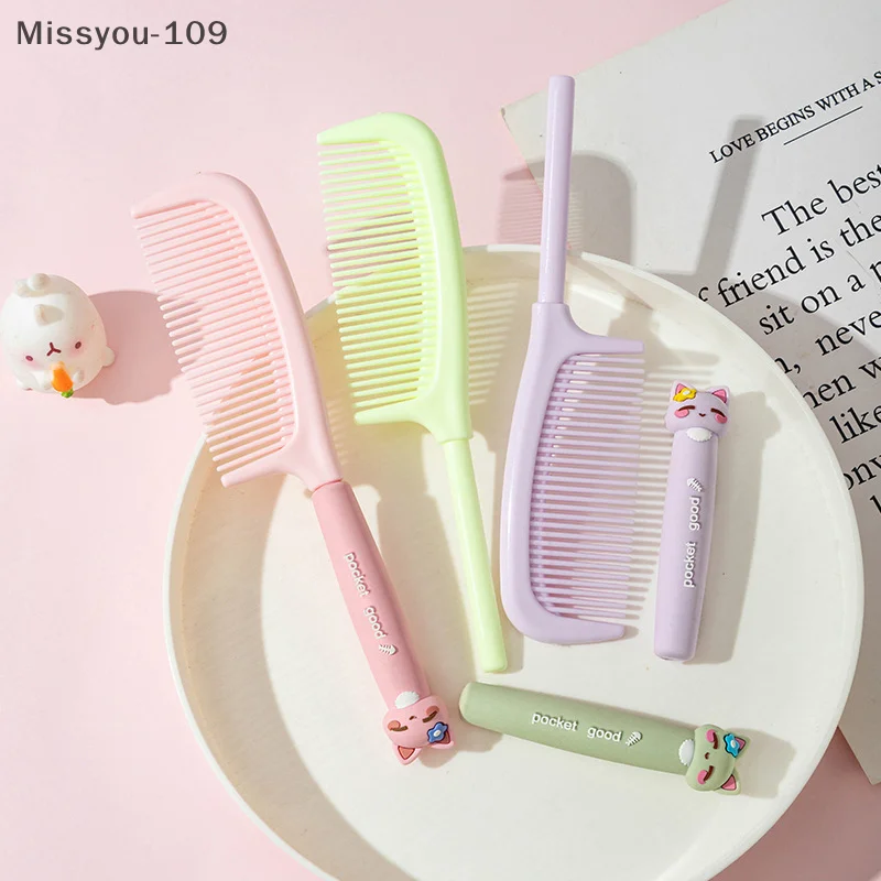 مشط سيليكون ناعم محمول على الطراز الكرتوني لتصفيف الشعر - فرشاة شعر خفيفة الوزن وصديقة للسفر مثالية للفتيات #4