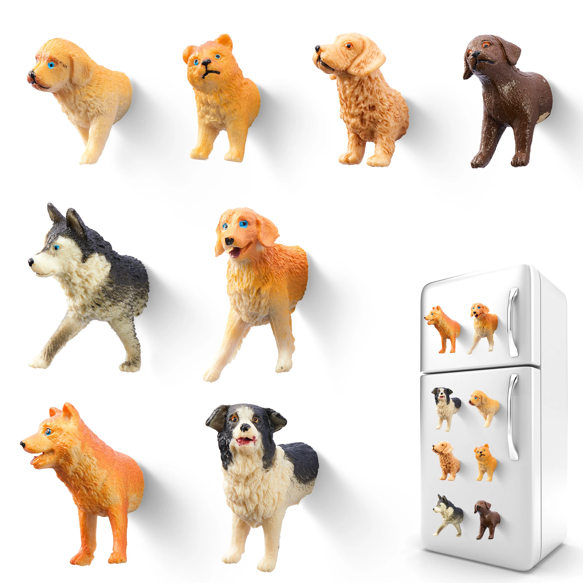 8 Dog Magnets- Bring The Cute and Funny Half of The Dog's Body Magnet to Your Fridge with These Adorable and Educational Fridge