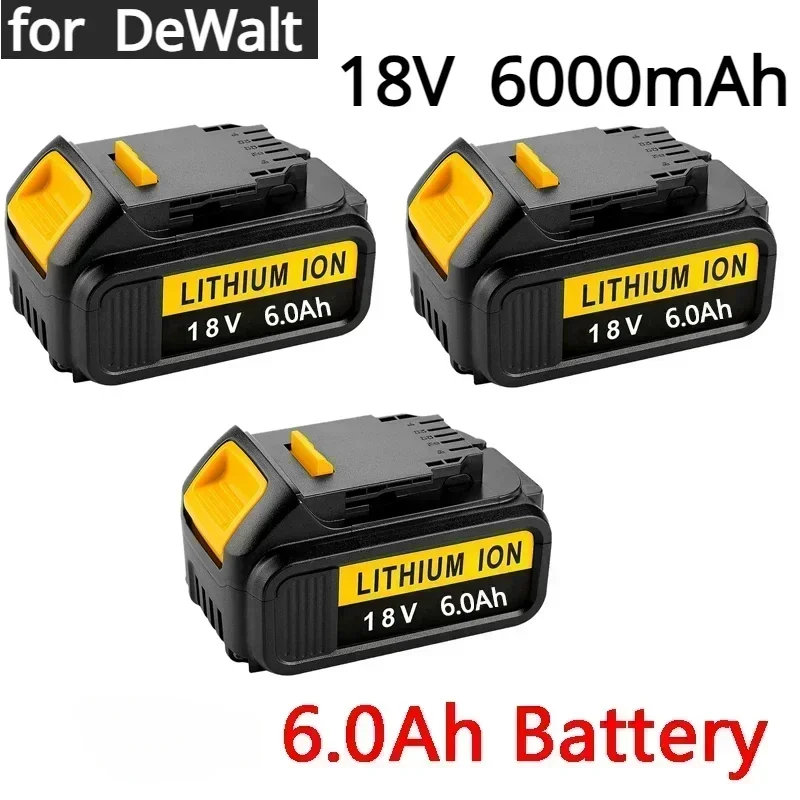 for DeWalt 18V 6000mAh power tool lithium Batteries for Dewalt Tools 18V 6.0Ah DCB200 DCB184 DCB181 