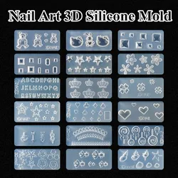 M001-M154 3D Acrylic Mold for Nail Art Decorations Silicone Molds DIY Design Silicone Nail Art manicure Nails Art