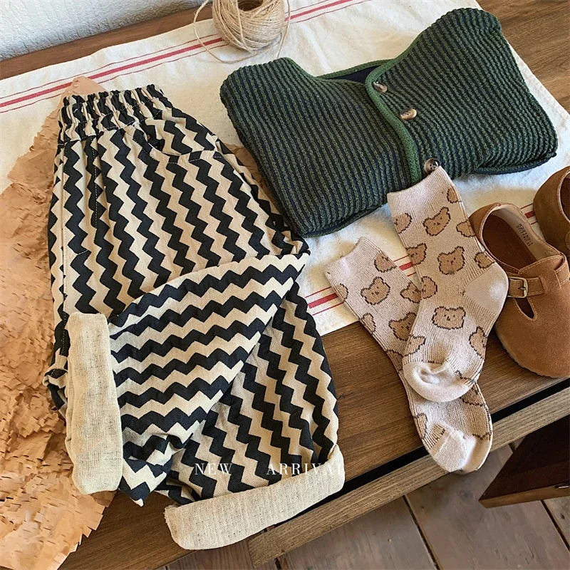 New Korean Edition Solid Color Casual Trendy Pants for Boys and Babies Japanese Pants Children's Pants 2026 Spring and Autumn