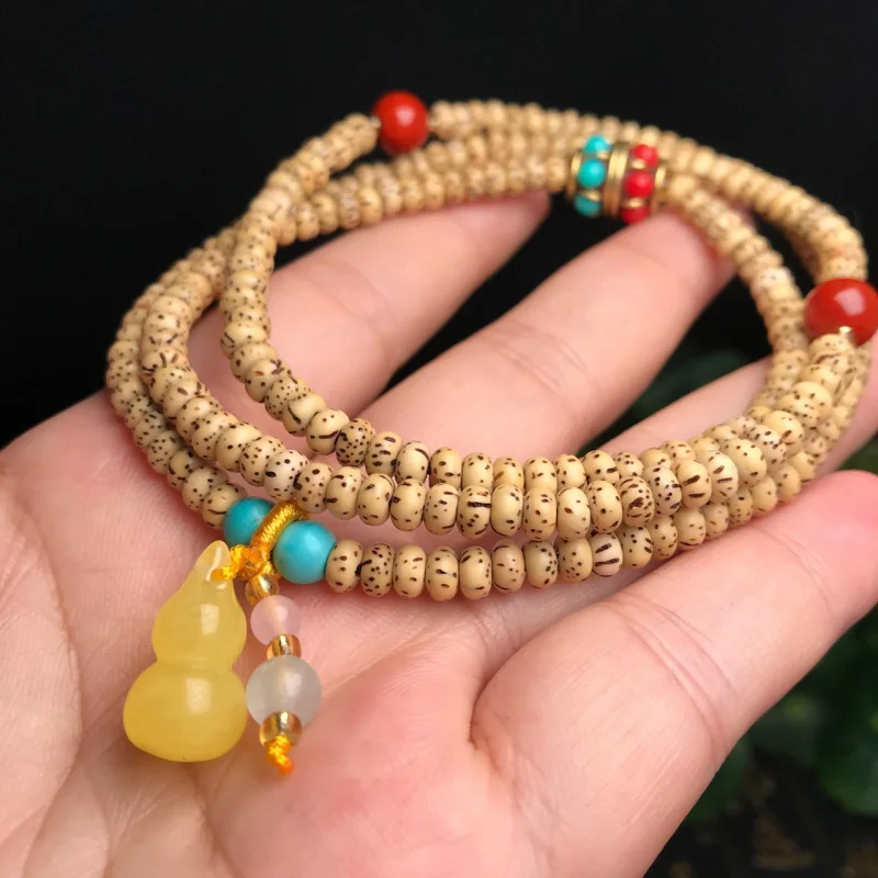 

Original Original Ecological Gold Seed Mini Small Xingyue Bodhi Women's Bracelet Second Generation South Red Beeswax Small Slip