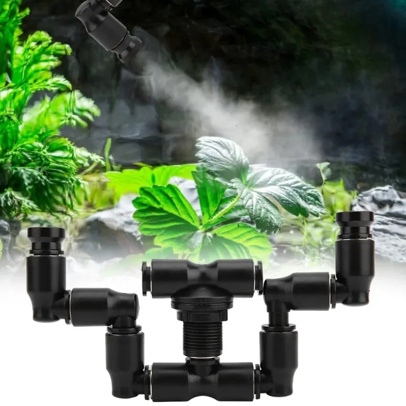 Rainforest tank landscaping climbing pet breeding box mini spray, double head atomization cooling spray nozzle