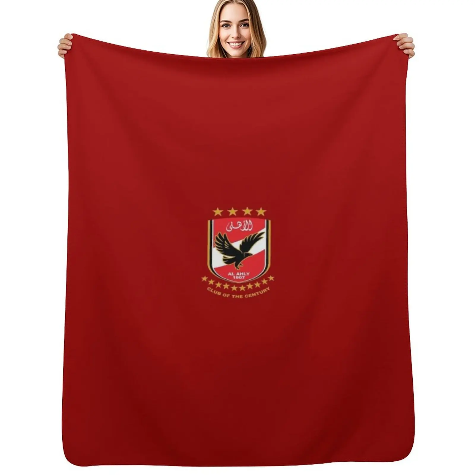 

Al Ahly 10Stars Throw Blanket Lightweight Warm Blanket for Indoor Outdoor Use