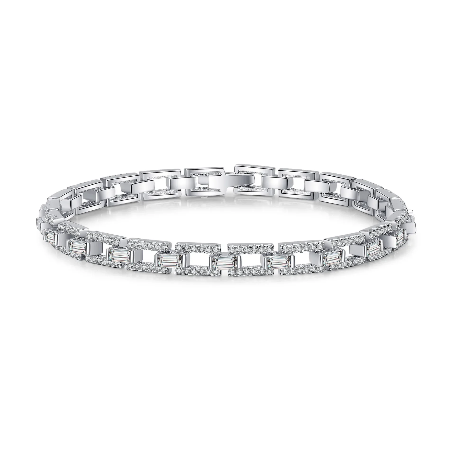 Original Platinum Bracelets for Women Luxury Group Moissanite Diamond Bracelet with GRA Pt950 Bracelet Wedding Fine Jewelry