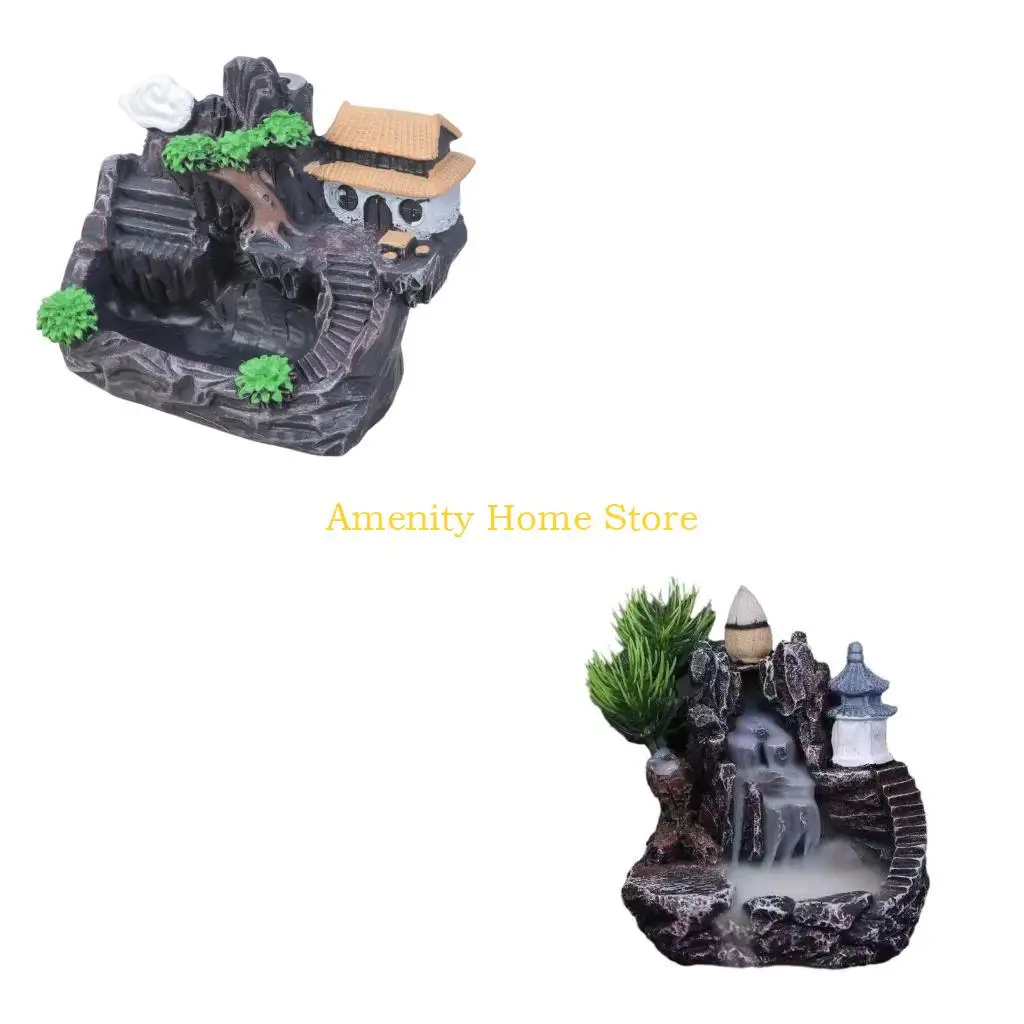 F26C Decorative Incenses ArtCrafts Flower Backflows Incenses Burners  Gift for Meditations Enthusiasts Home Decorations