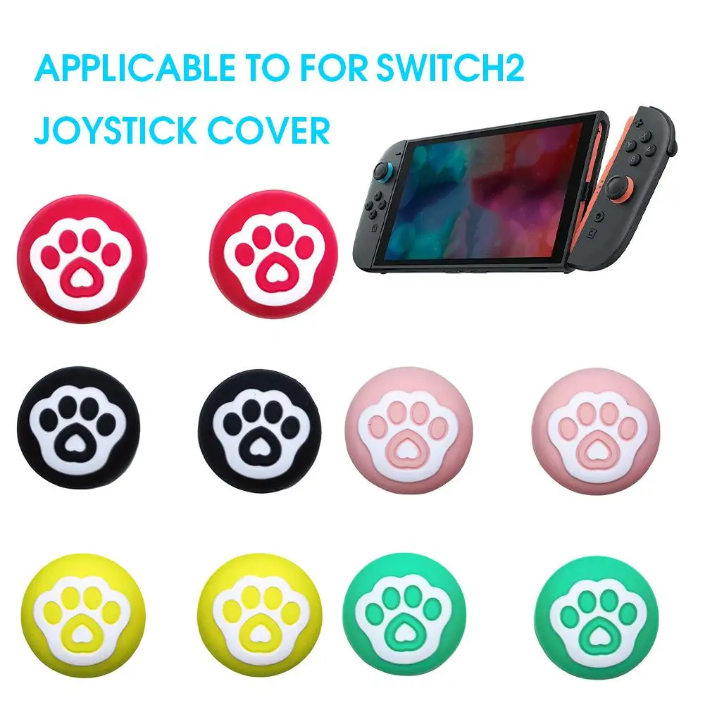 

Cute Silicone Soft Joystick Thumb Stick Grip Cap Protective Cover For Switch 2 Joycon Controller NS2 Protector Case D4Y8