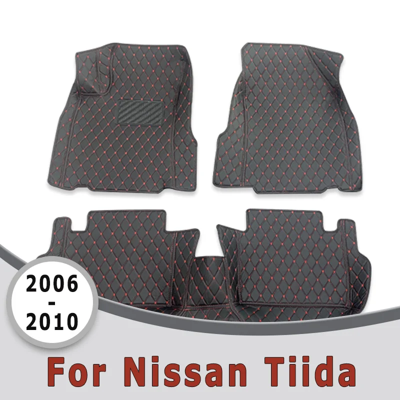 

Car Floor Mat Trunk Mat For Nissan Tiida 2005 2006 2007 2008 2009 2010 2011 Leather Trunk Carpet Auto Interior Accessories