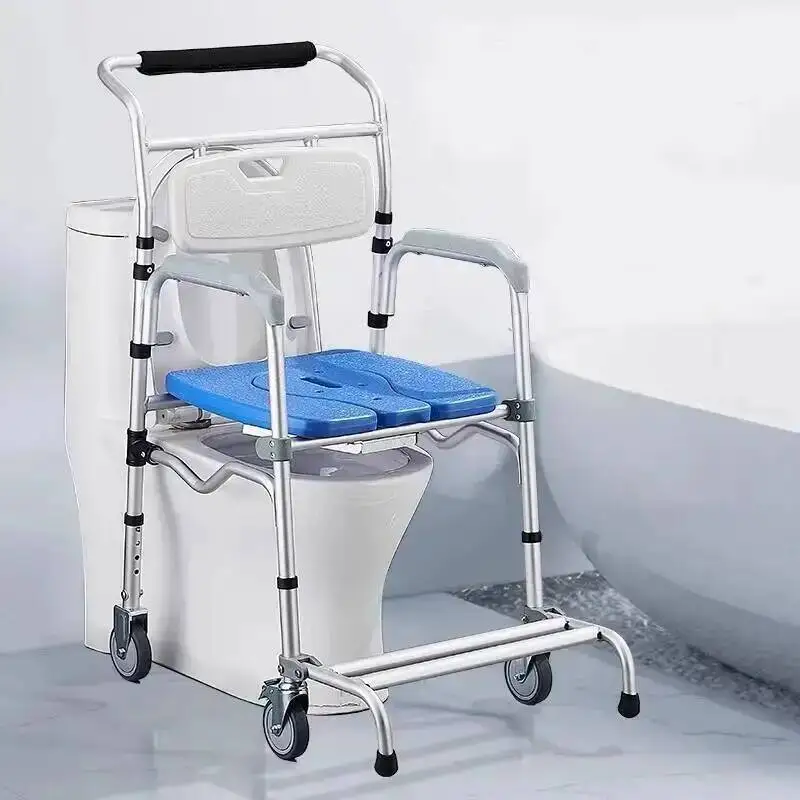 

Металлический стул для ванной комнаты с ограниченными возможностями, ступенька для унитаза, приземистый горшок для душа, медицинский уличный стул, горшок для пожилых людей, табурет, мебель для ванной комнаты