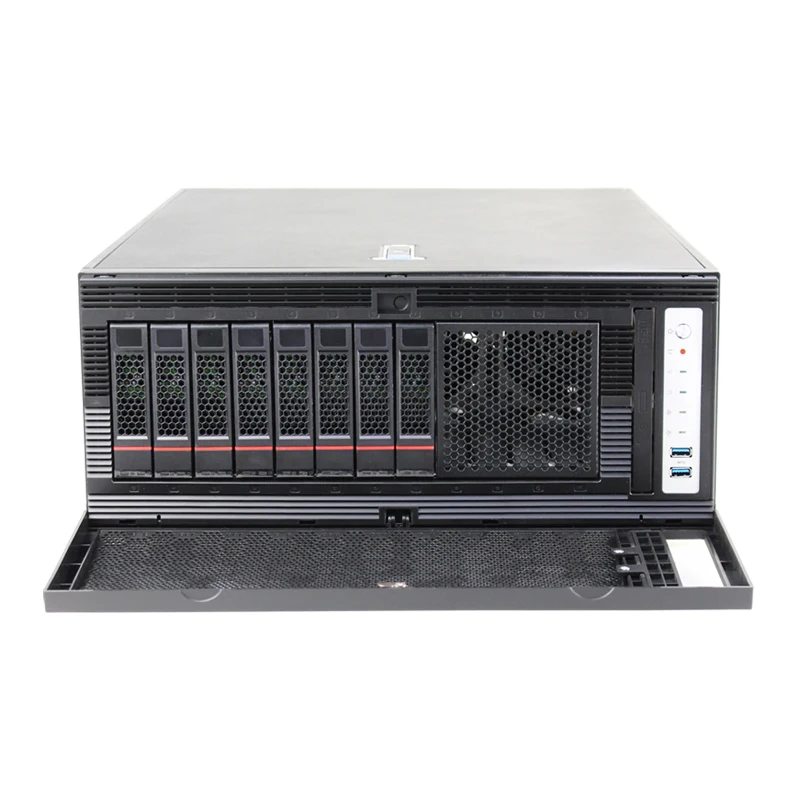 

Black Full Tower 8 Bracket 4GPU Electronic Atx Server Computer Chassis Chassis Cabinet