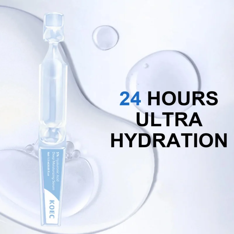 5% Hyaluronic Acid Deep Moisturizing Essence, 30pcs/box, Deep Moisturizing Skin, Suitable for Various Skin Types, Soothing Formu