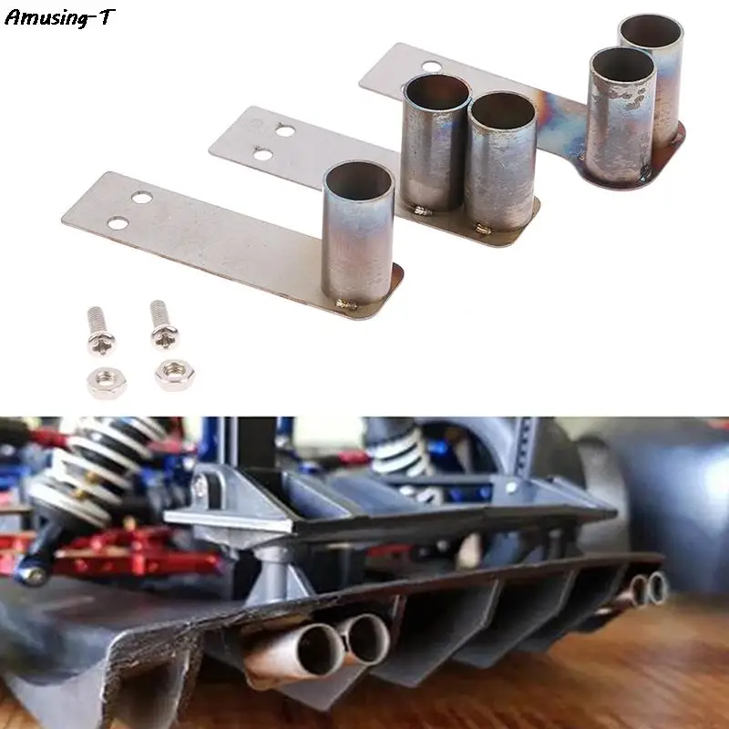 Hot 1pc 1:10 RC Car Exhaust Pipe Metal Tail Throat For 1/10 Drift Car Car Model Accessories