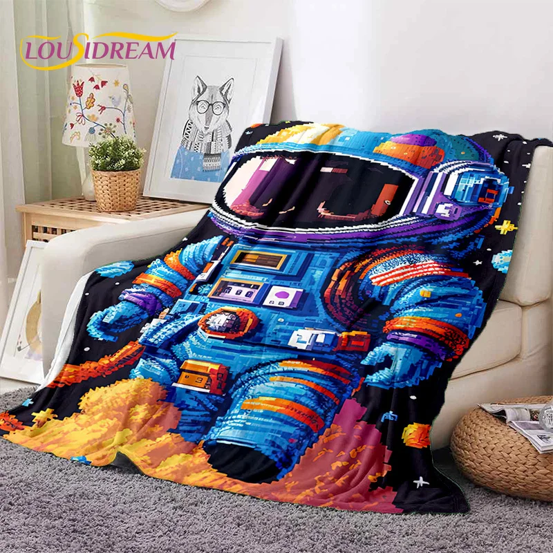 Astronaut Dream Universe Spaceman 3D Outer Space Cartoon Soft Blankets,Throw Blanket for Picnic Beds Home Bedroom Cover Kid Gift - Image 3