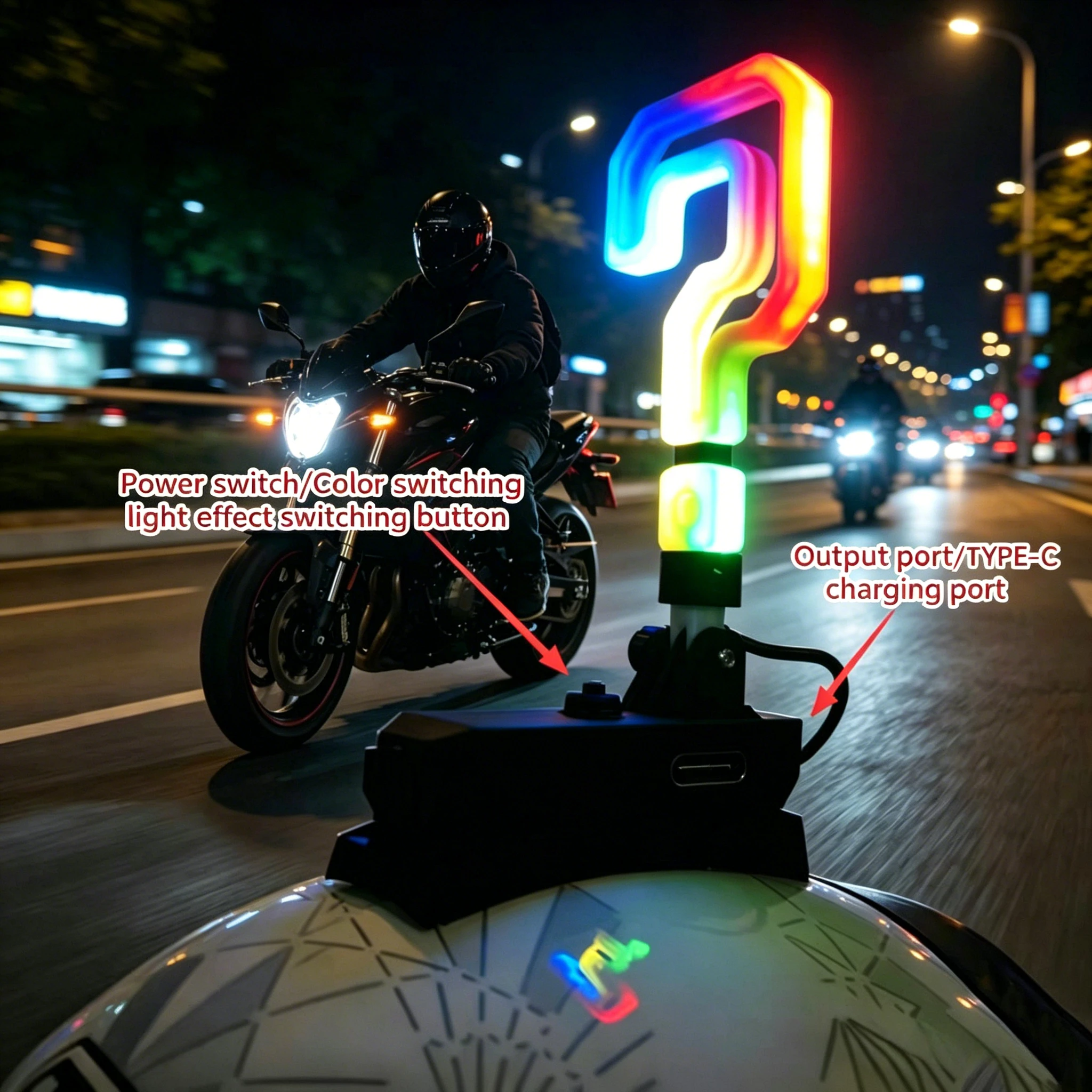

New APP Adjustable Color Universal Helmet Light Decorative Strip Night Riding Decorative Light Ski helmet decoration Accessories