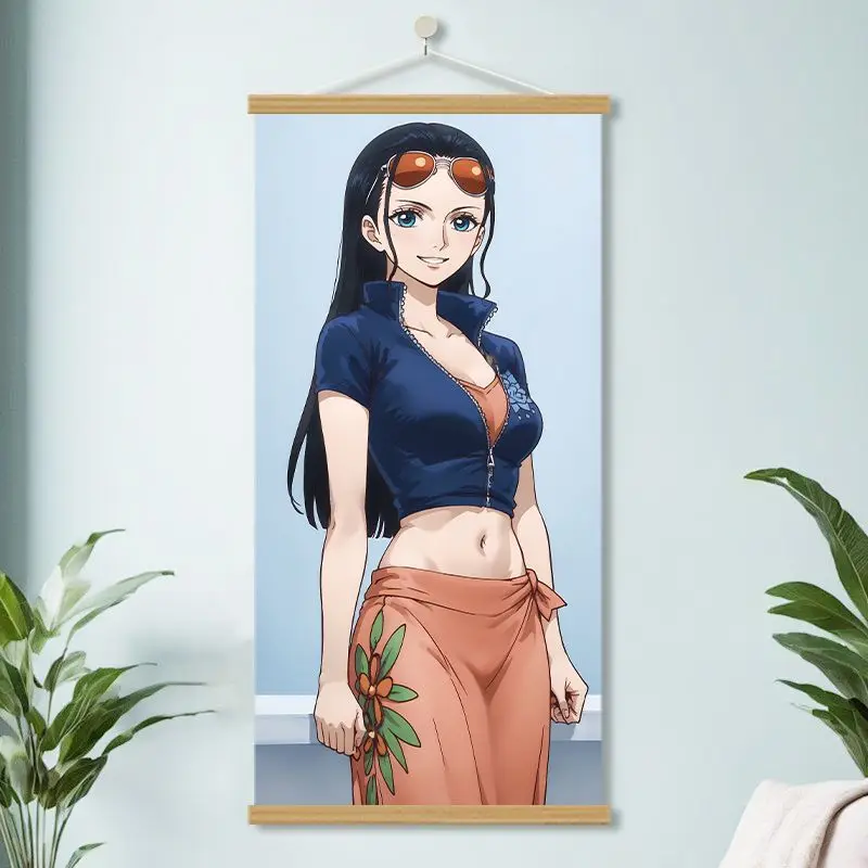 New One Piece Luffy Roronoa Zoro Nami Poster High Color Value Secondary Cartoon Printing Creative Home Wall Decoration Painting view 3