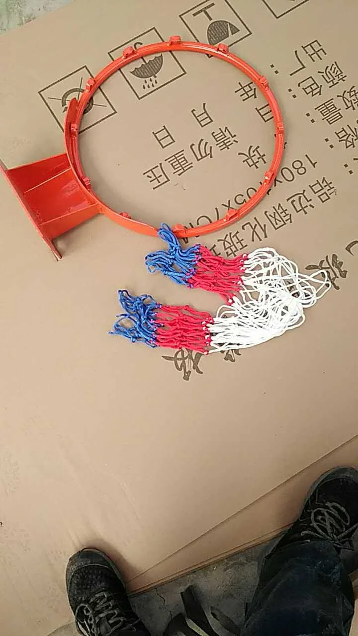 حلقة كرة سلة شديدة التحمل مقاس 18 بوصة، حافة كرة سلة مزدوجة زنبركية مرنة للاستخدام الداخلي والخارجي