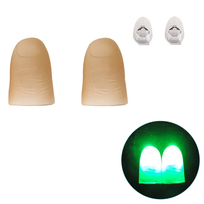 AA63 HOT 5 Pairs Of LED Lights Flashing Finger Convenient Props Multifunctional Portable Light Electronic Accessories Green Ligh
