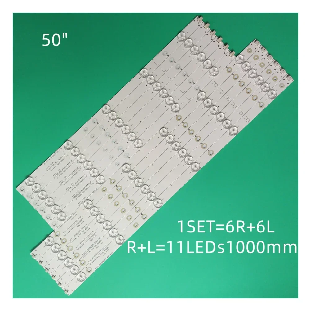 

New 12 PCS/set LED Backlight strip For LC-50LB370U 50LB371U 50LB261U 500TT65 500TT66 V1 50pfk6510 500TT41 500TT42 v4 LB50039