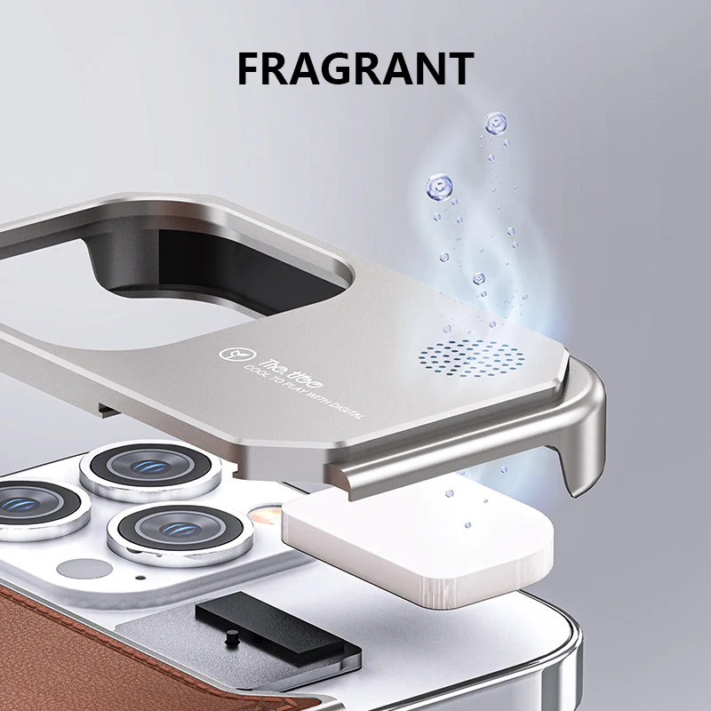Luxury Leather Metal Phone Case for iPhone, Magsafe Wireless Charge, Aluminum Alloy, Cover for iPhone 14, 13, 15 Pro Max